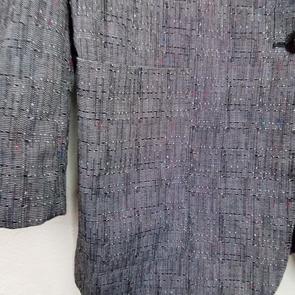 SPETTRO Men's Grey Woven Textured Buttoned Blazer - Picture 6 of 14